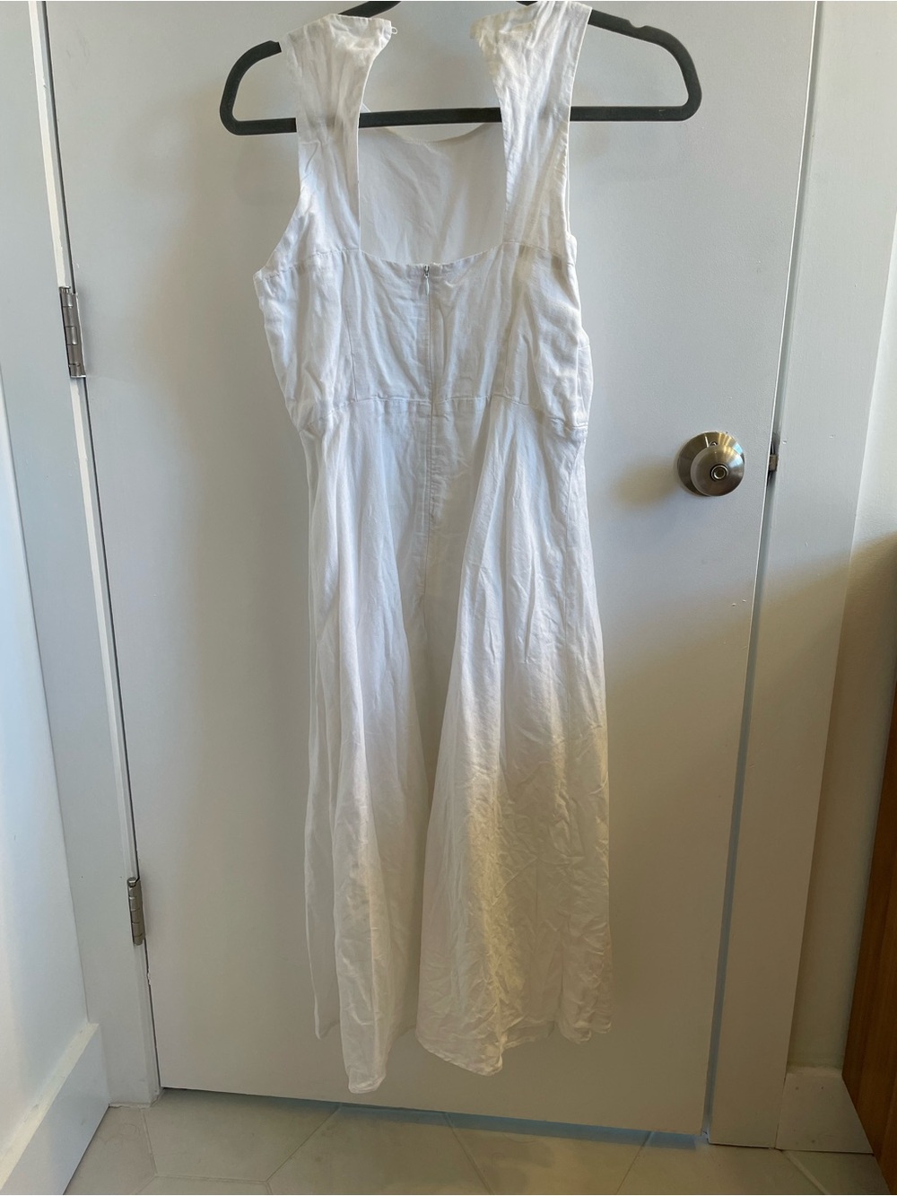 Talbots White Sleeveless Midi Sundress